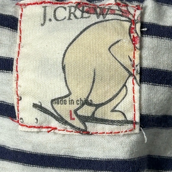 J.Crew women’s size large, long sleeve striped shirt with hood - Picture 6 of 8